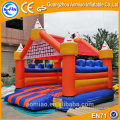 Castillo inflable de la despedida anaranjado y azul de la alta calidad, castillo inflable del salto para la venta